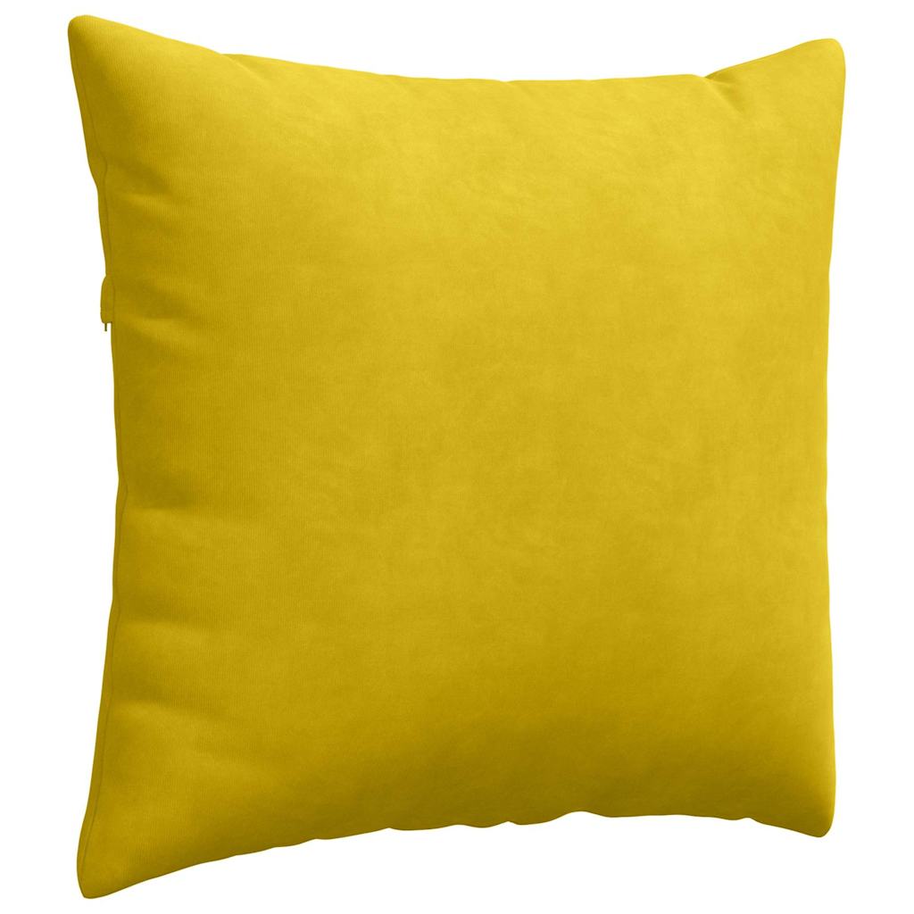 Sofakissen 2 Stück Gelb 50 x 50 cm Cordstoff