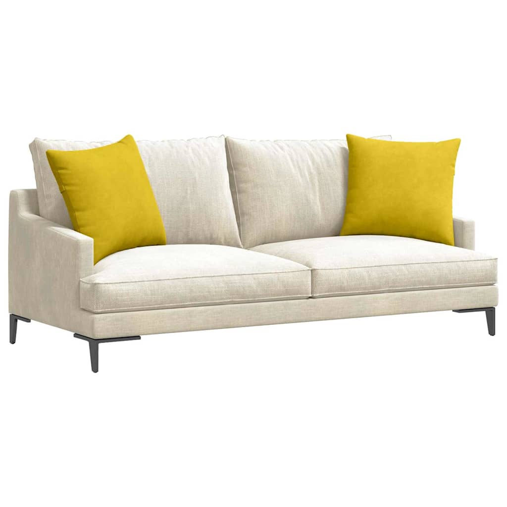 Sofakissen 2 Stück Gelb 50 x 50 cm Cordstoff