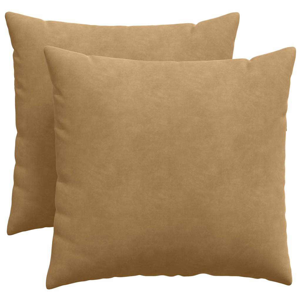 Sofakissen 2 Stück Braun 50 x 50 cm Cordstoff