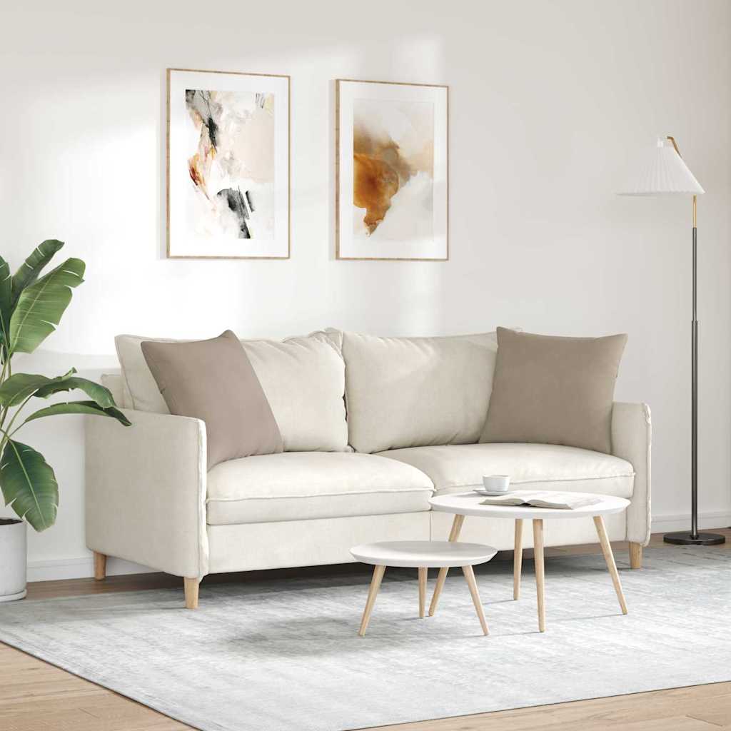 Sofakissen 2 Stück Taupe 50 x 50 cm Stoff