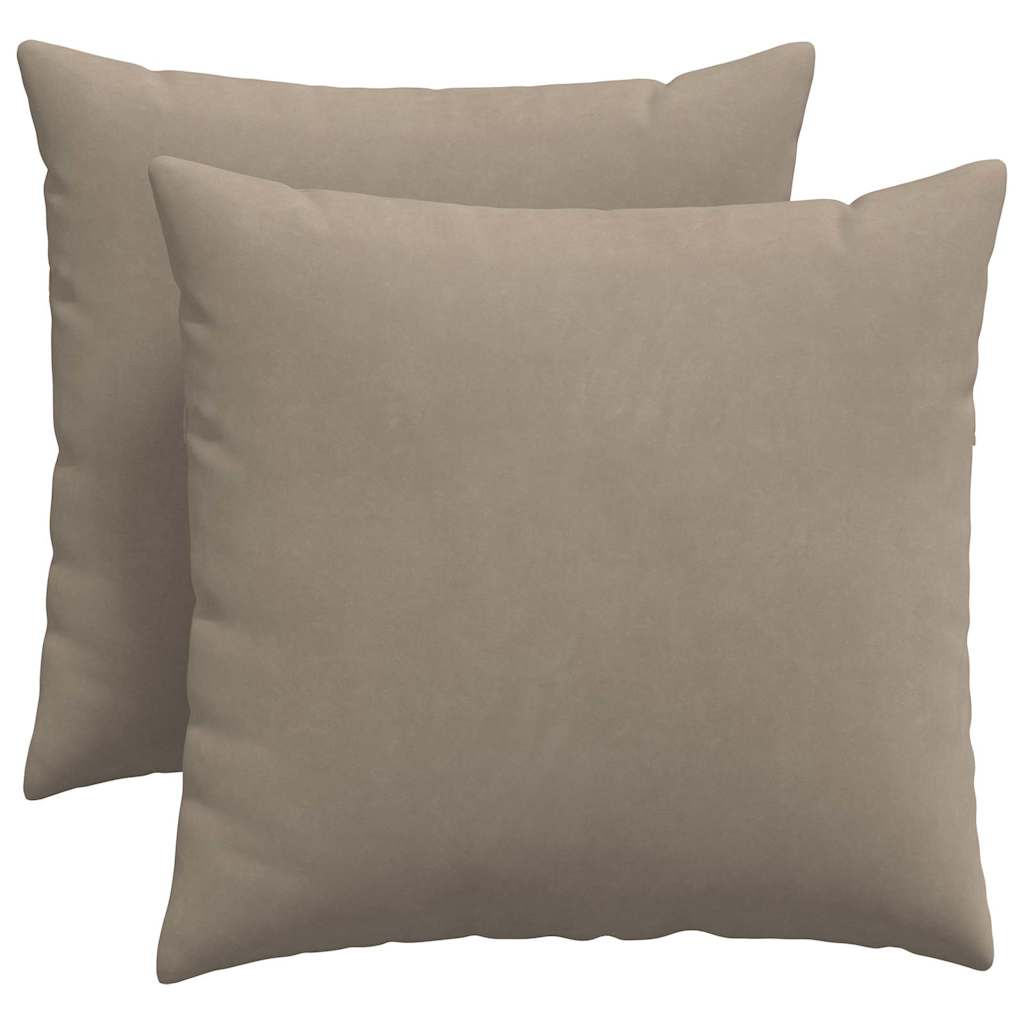 Sofakissen 2 Stück Taupe 50 x 50 cm Stoff