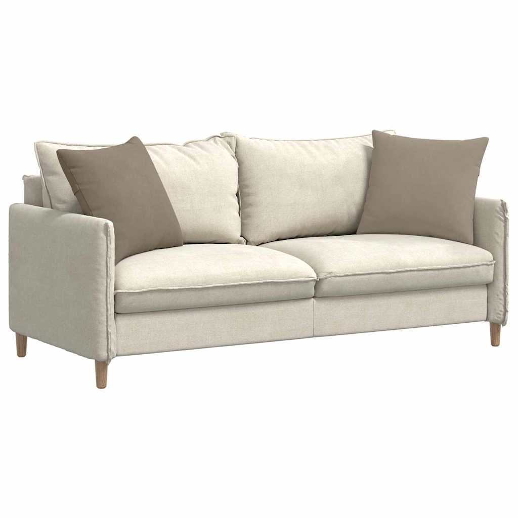 Sofakissen 2 Stück Taupe 50 x 50 cm Stoff