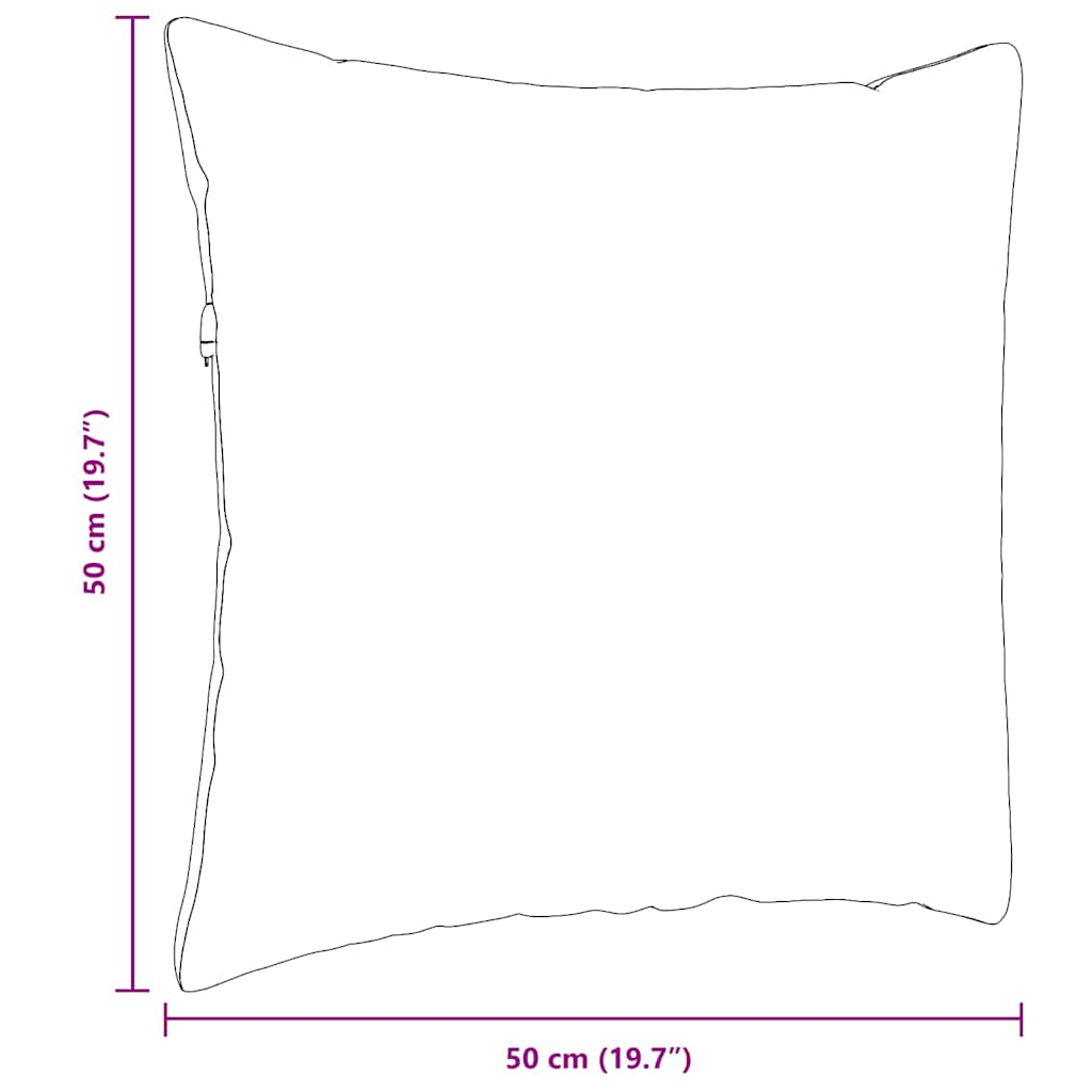 Sofakissen 2 Stück Taupe 50 x 50 cm Stoff