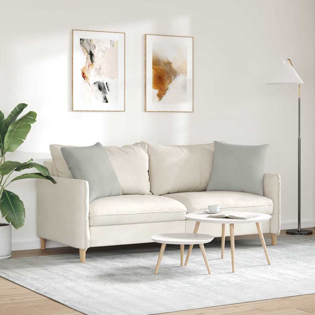 Sofakissen 2 Stück Hellgrau 50 x 50 cm Stoff