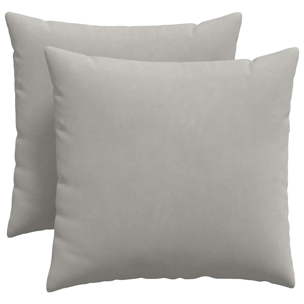 Sofakissen 2 Stück Hellgrau 50 x 50 cm Stoff
