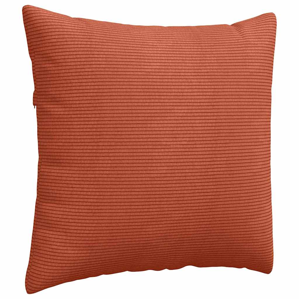 Sofakissen 2 Stück Rot-Orange 50 x 50 cm Cordstoff