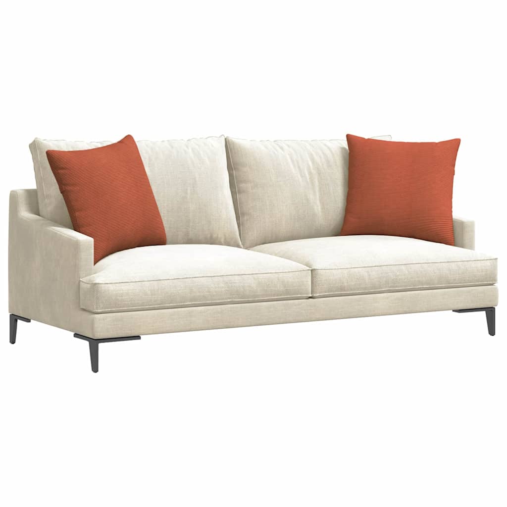 Sofakissen 2 Stück Rot-Orange 50 x 50 cm Cordstoff