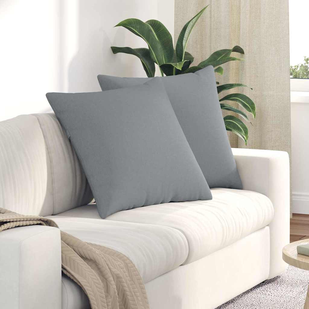 Sofakissen 2 pcs Hellgrau 60 x 60 cm Stoff
