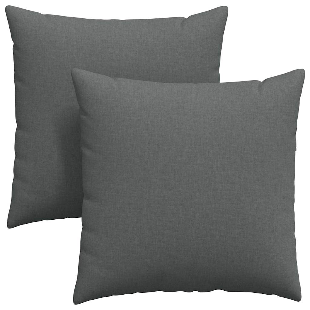 Sofakissen 2 pcs Dunkelgrau 60 x 60 cm Stoff