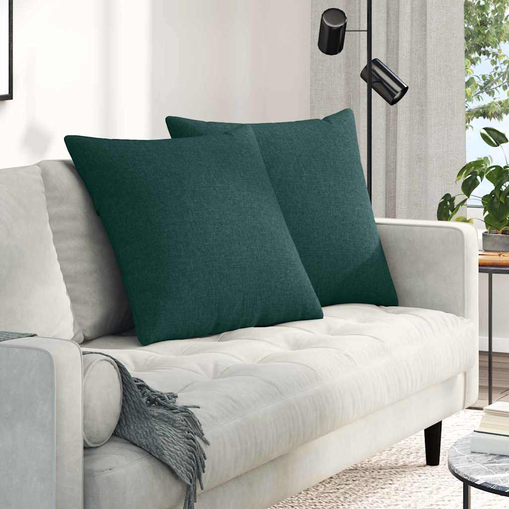 Sofakissen 2 pcs Dunkelgrün 60 x 60 cm Stoff