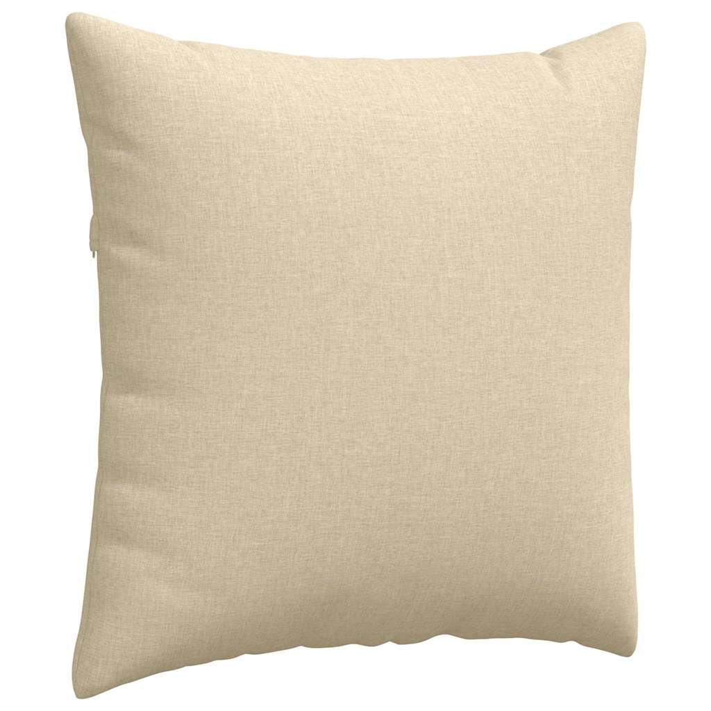 Sofakissen 2 pcs Creme 60 x 60 cm Stoff