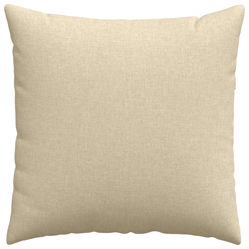 Sofakissen 2 pcs Creme 60 x 60 cm Stoff