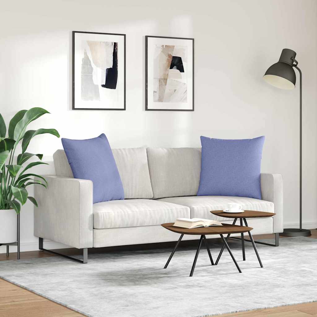 Sofakissen 2 pcs Jeans blau 60 x 60 cm Stoff
