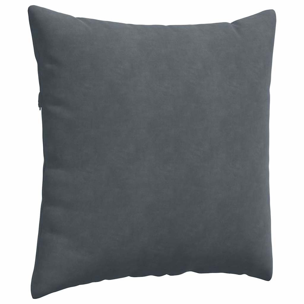 Sofakissen 2 Stück Dunkelgrau 60 x 60 cm Cordstoff