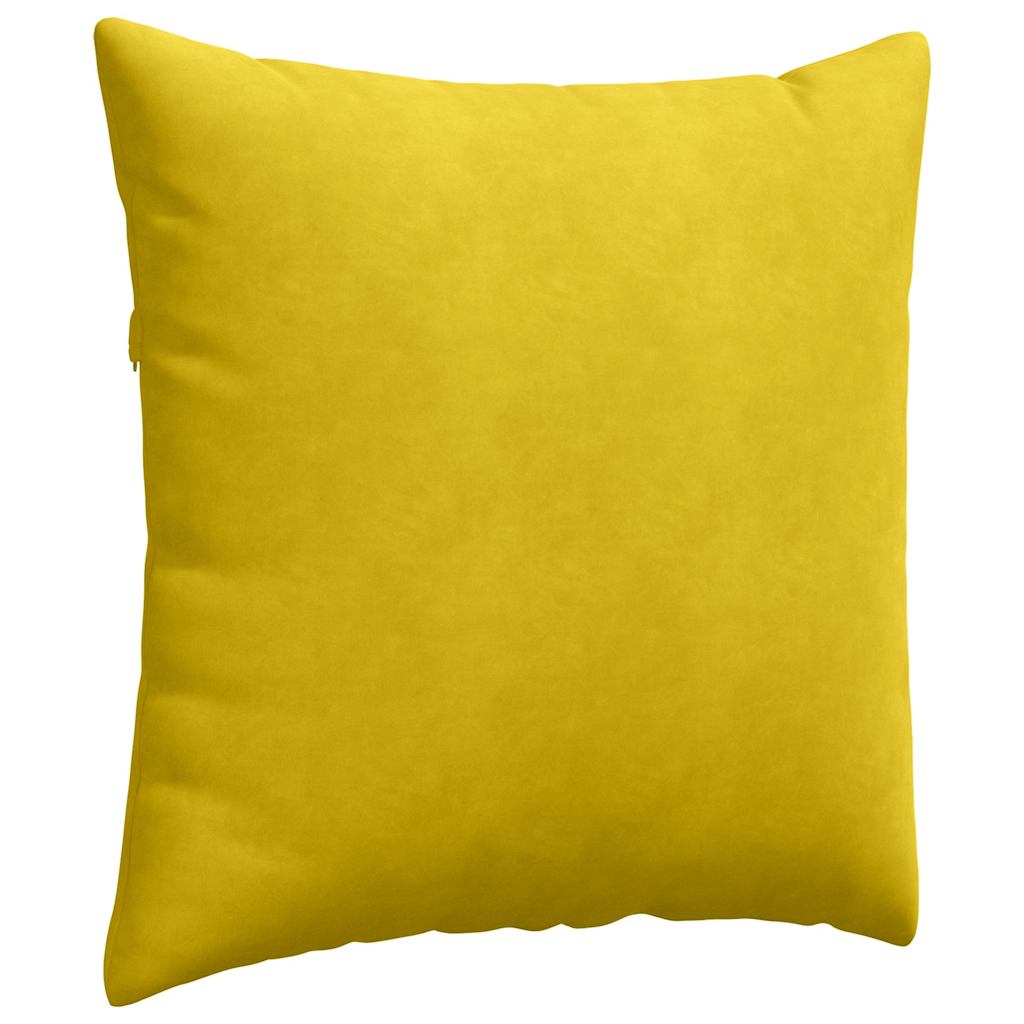 Sofakissen 2 pcs Gelb 60 x 60 cm Cordstoff