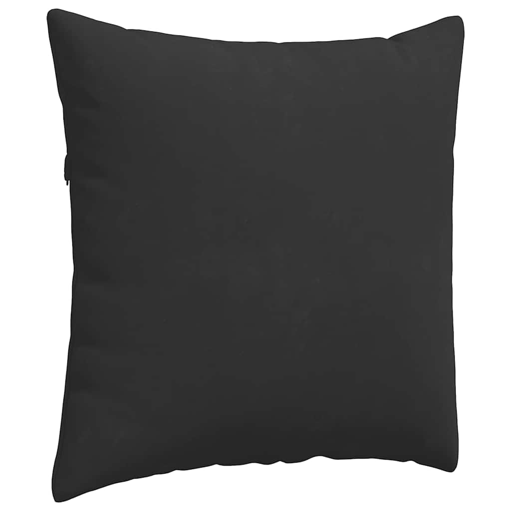 Sofakissen 2 Stück Schwarz 60 x 60 cm Stoff