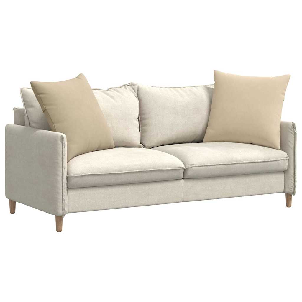 Sofakissen 2 Stück Creme 60 x 60 cm Stoff