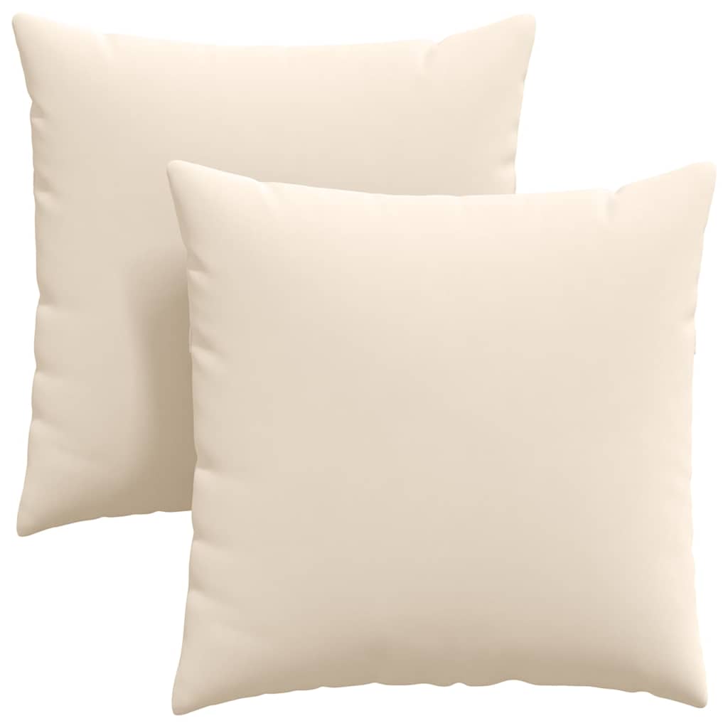 Sofakissen 2 Stück Beige 60 x 60 cm Stoff