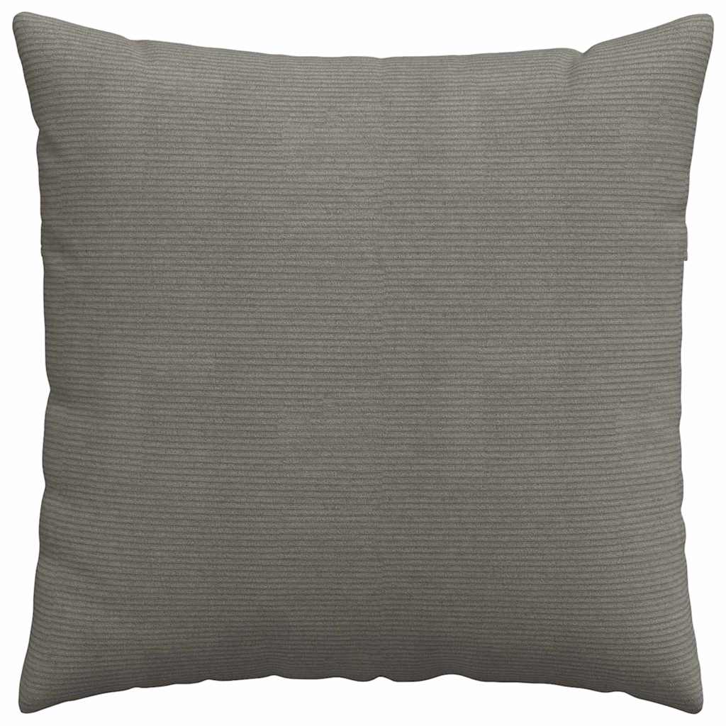 Sofakissen 2 Stück Hellgrau 60 x 60 cm Cordstoff