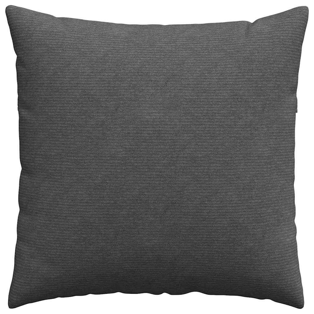 Sofakissen 2 Stück Dunkelgrau 60 x 60 cm Cordstoff