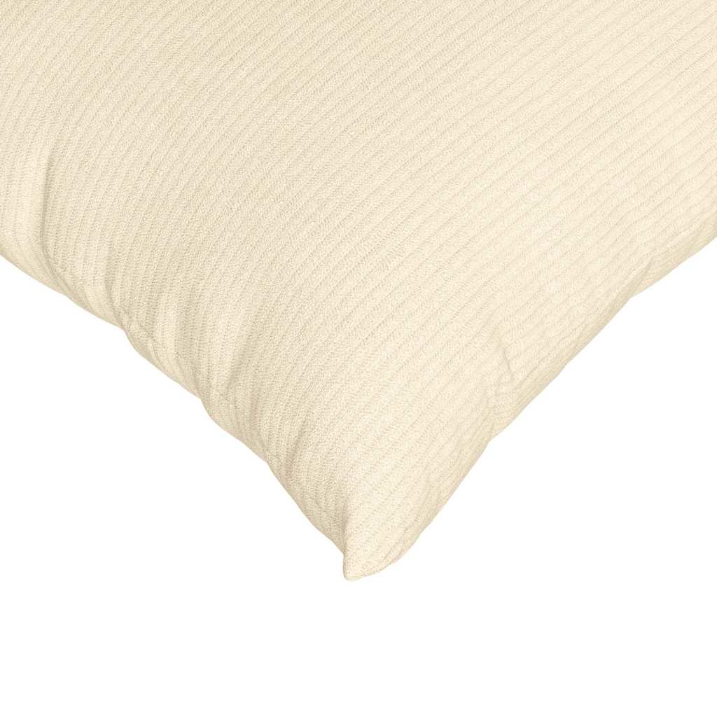 Sofakissen 2 Stück Creme 60 x 60 cm Cordstoff