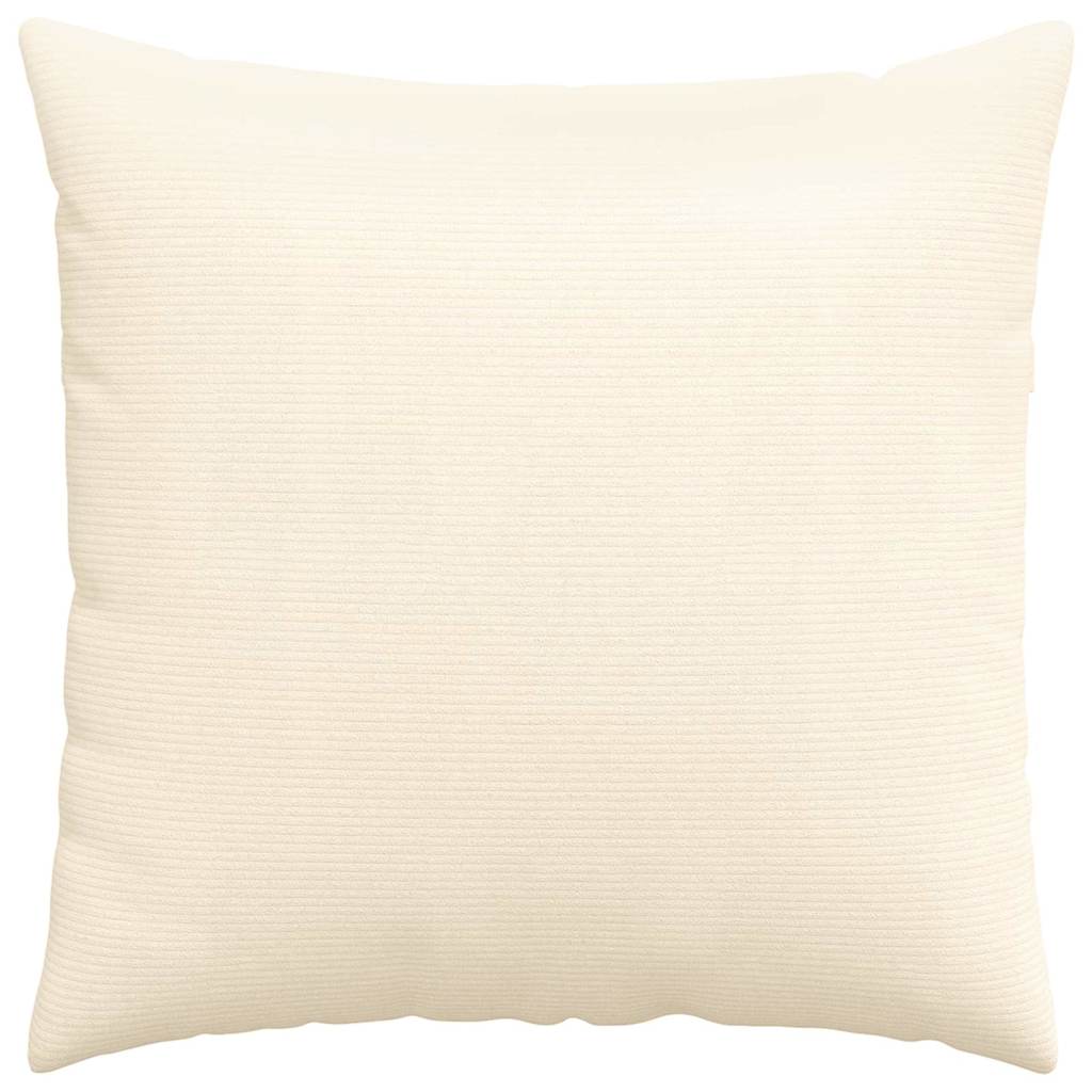 Sofakissen 2 Stück Creme 60 x 60 cm Cordstoff