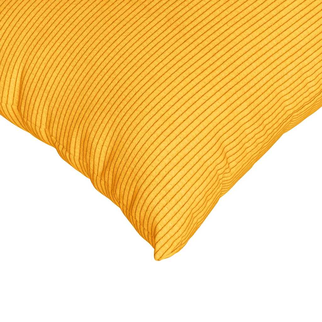 Sofakissen 2 Stück Helles Gelb 60 x 60 cm Cordstoff