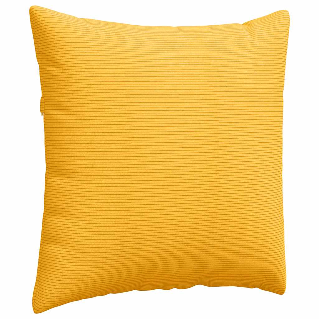 Sofakissen 2 Stück Helles Gelb 60 x 60 cm Cordstoff