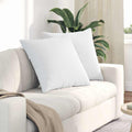 Sofakissen 2 pcs Weiß 80 x 80 cm Stoff