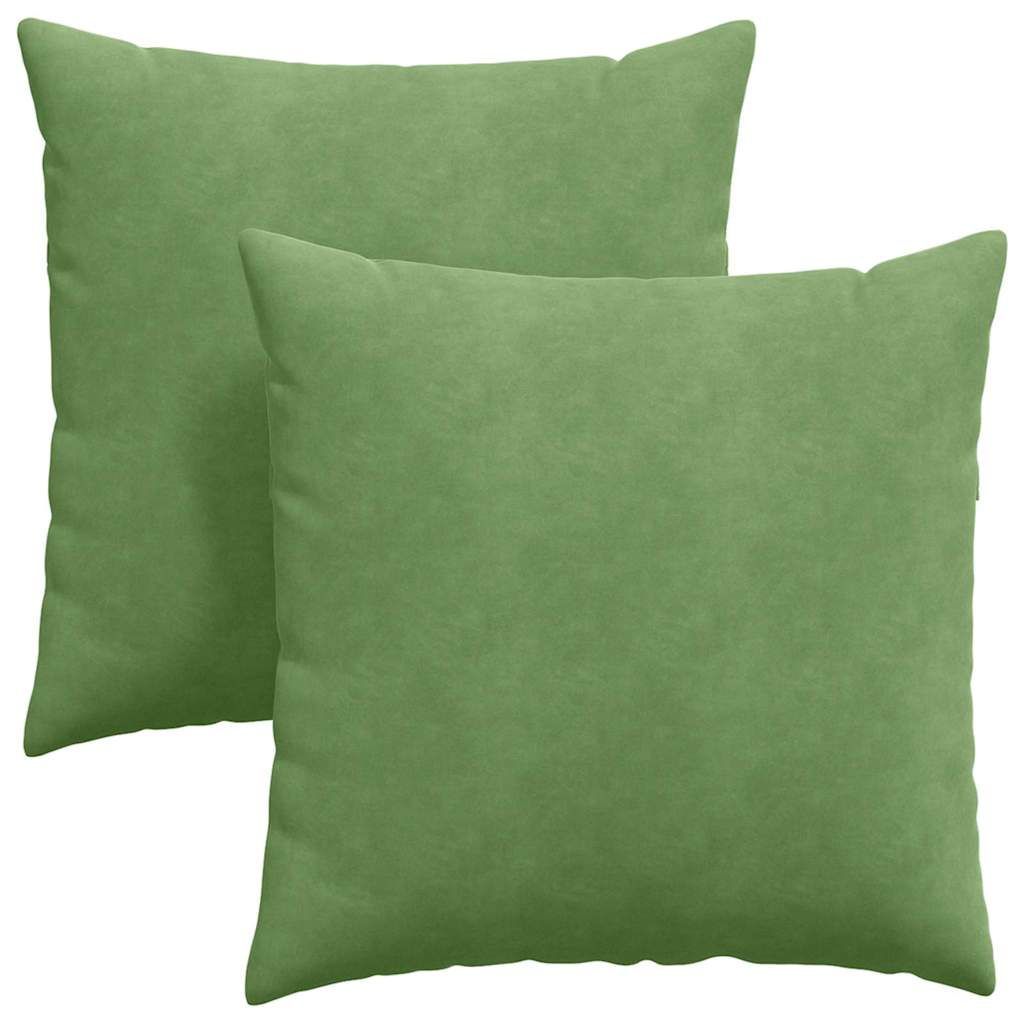 Sofakissen 2 Stück Hellgrün 80 x 80 cm Cordstoff