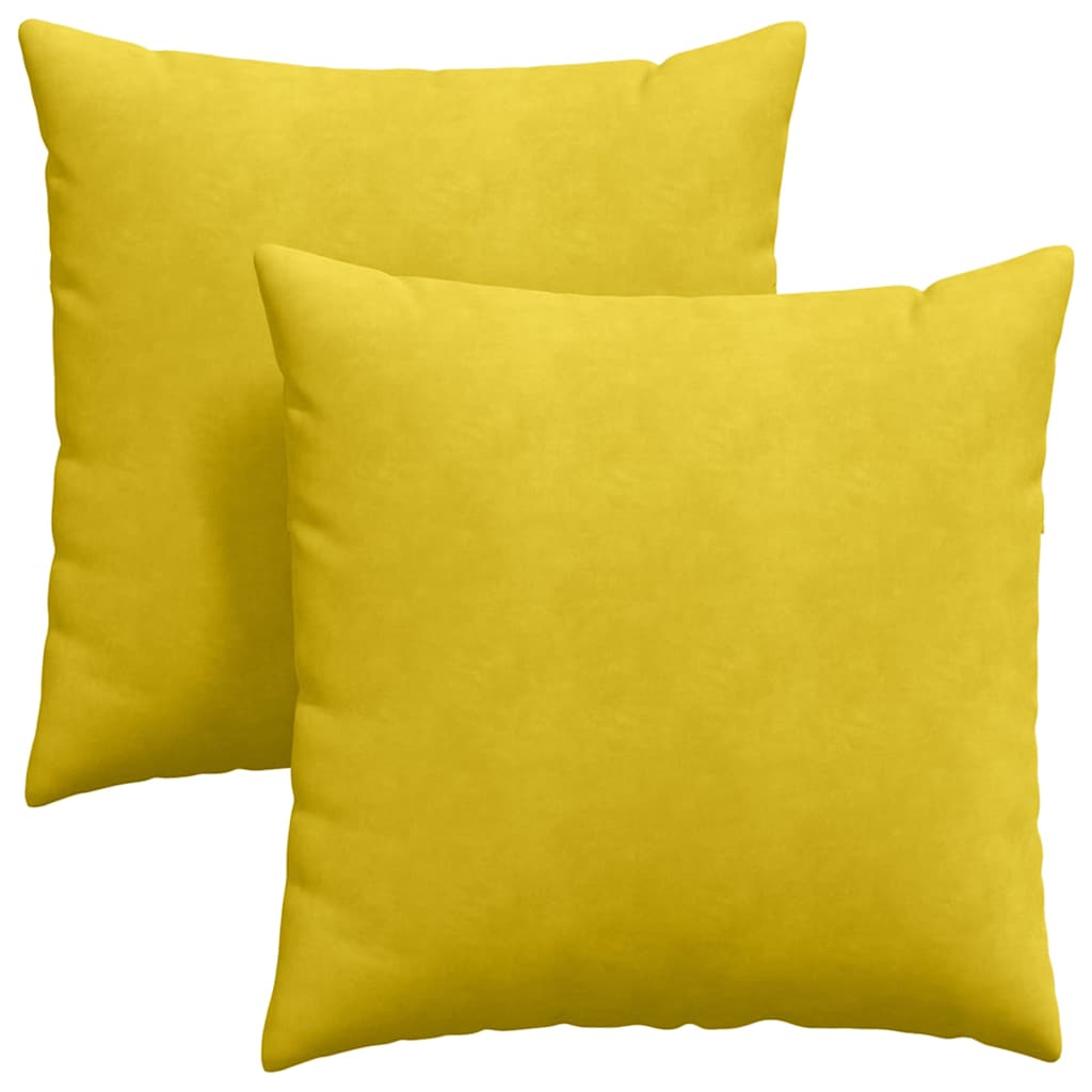Sofakissen 2 Stück Gelb 80 x 80 cm Cordstoff