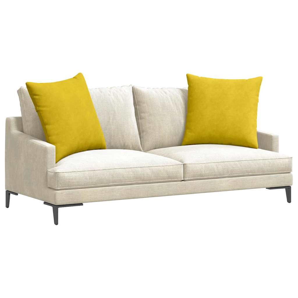 Sofakissen 2 Stück Gelb 80 x 80 cm Cordstoff