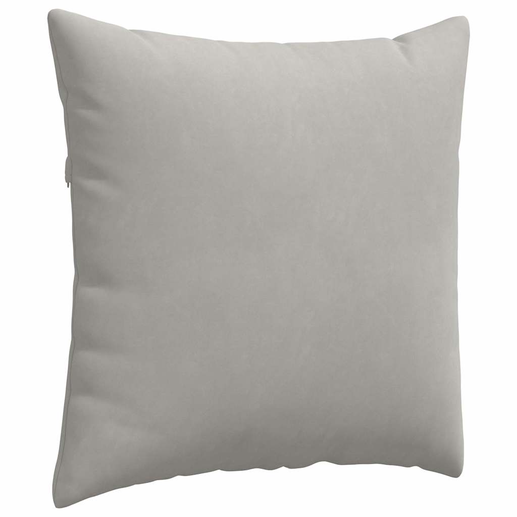 Sofakissen 2 Stück Hellgrau 80 x 80 cm Stoff