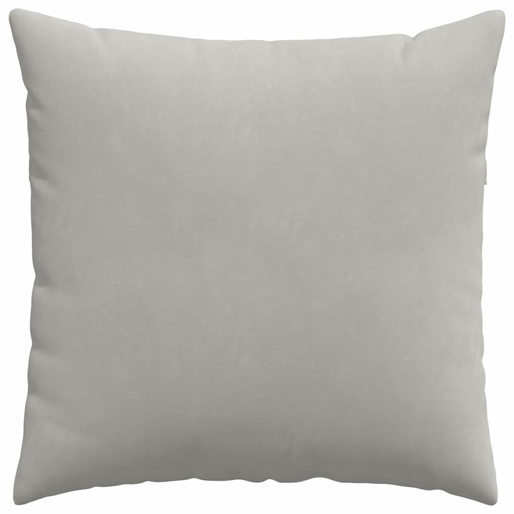 Sofakissen 2 Stück Hellgrau 80 x 80 cm Stoff