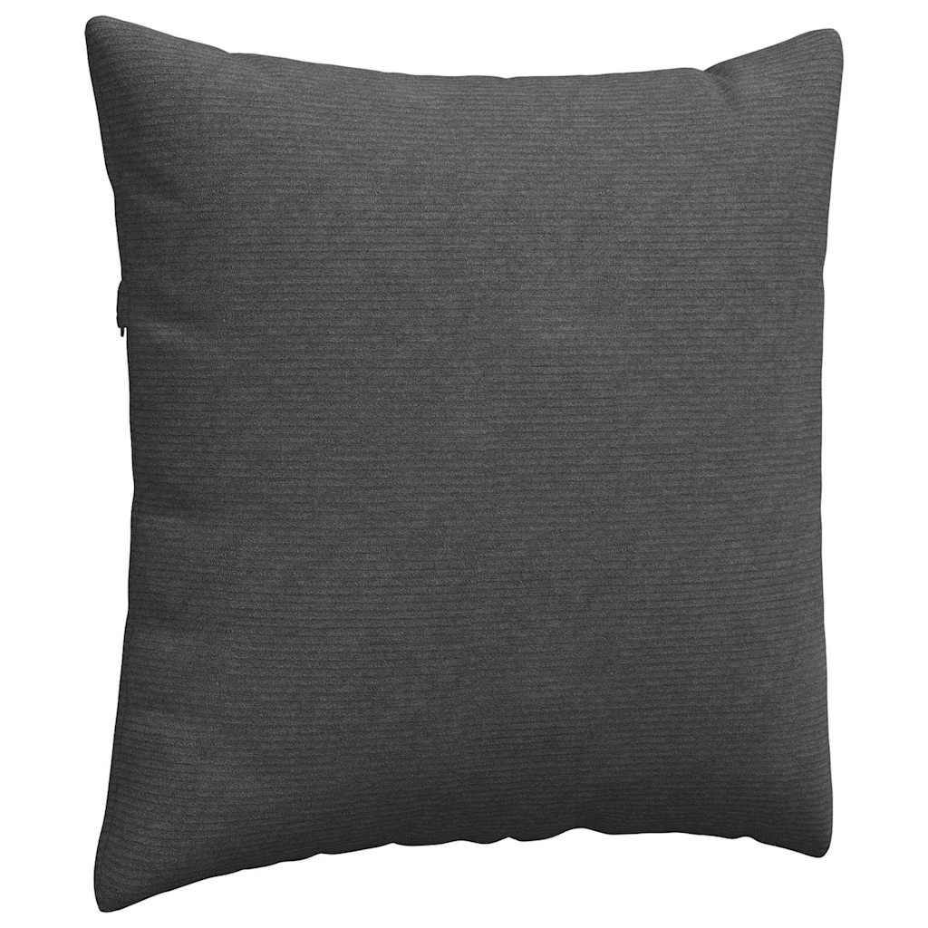 Sofakissen 2 Stück Dunkelgrau 80 x 80 cm Cordstoff