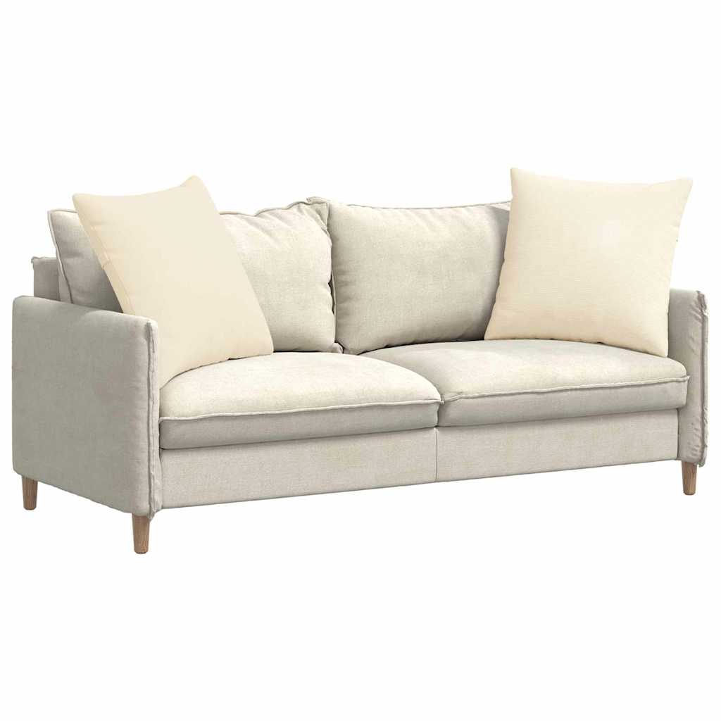Sofakissen 2 Stück Creme 80 x 80 cm Cordstoff