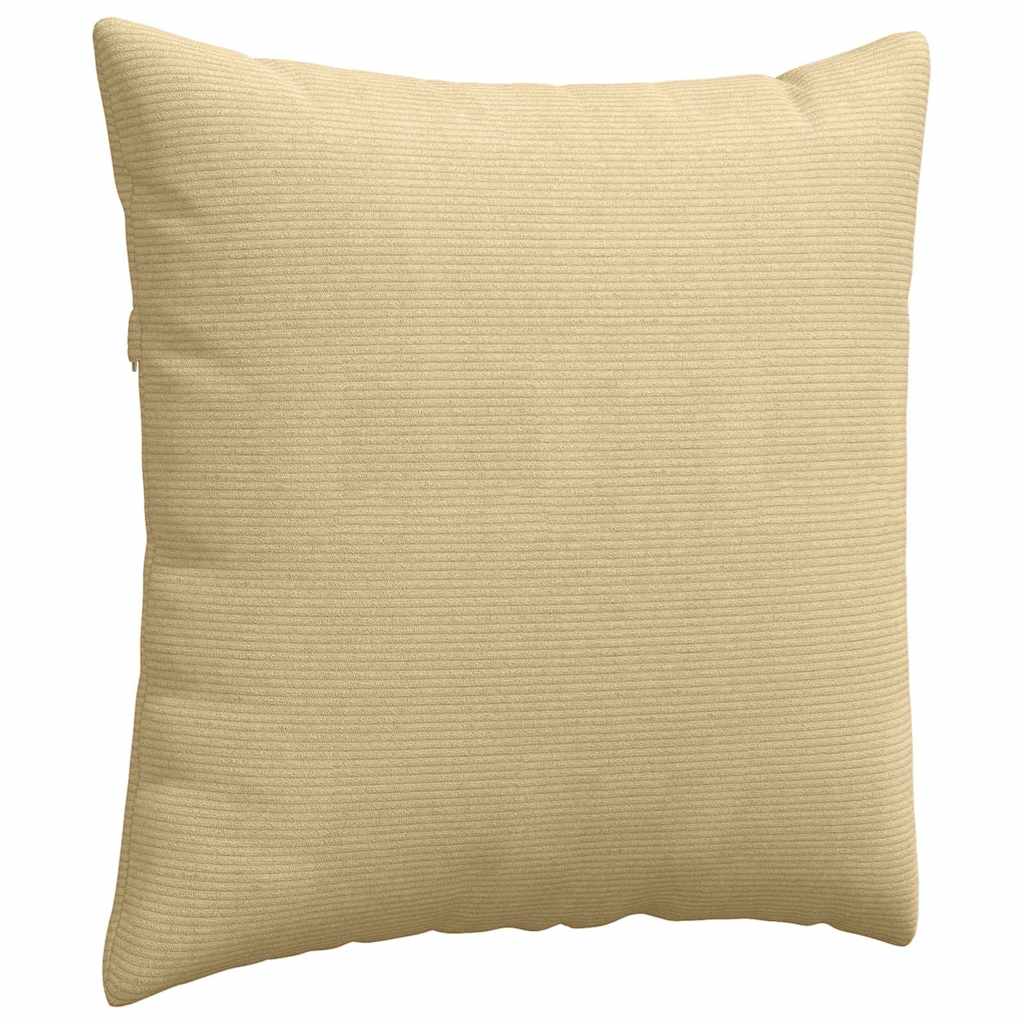 Sofakissen 2 Stück Grau-Grün 80 x 80 cm Cordstoff