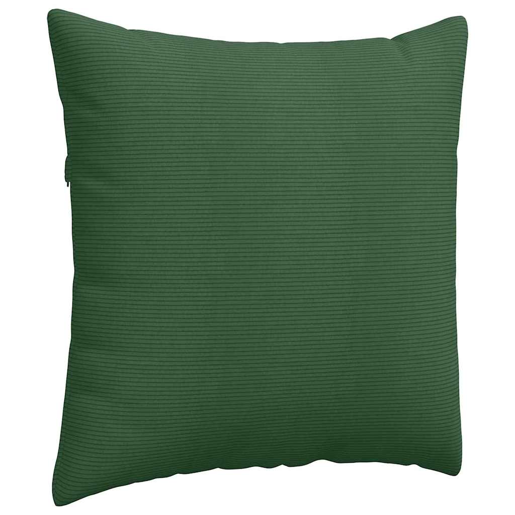 Sofakissen 2 Stück Dunkelgrün 80 x 80 cm Cordstoff