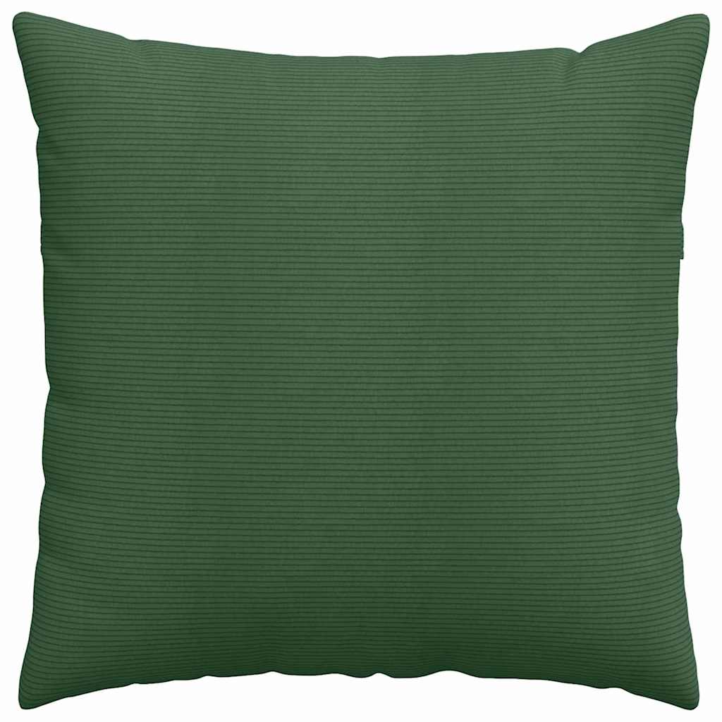 Sofakissen 2 Stück Dunkelgrün 80 x 80 cm Cordstoff