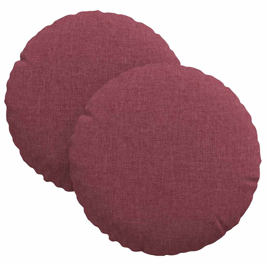 Sitzkissen 2 pcs Weinrot Ø30 x 13 cm Stoff