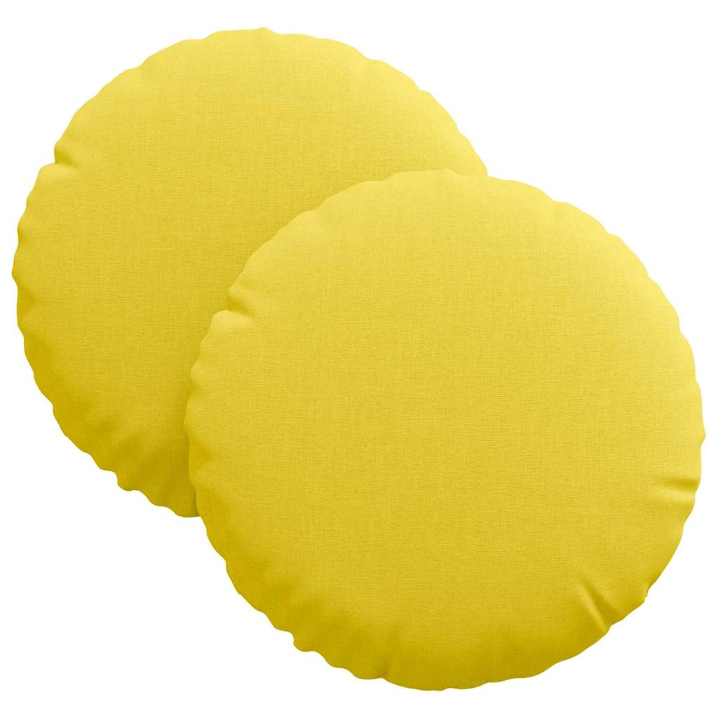 Sitzkissen 2 pcs Helles Gelb Ø30 x 13 cm Stoff