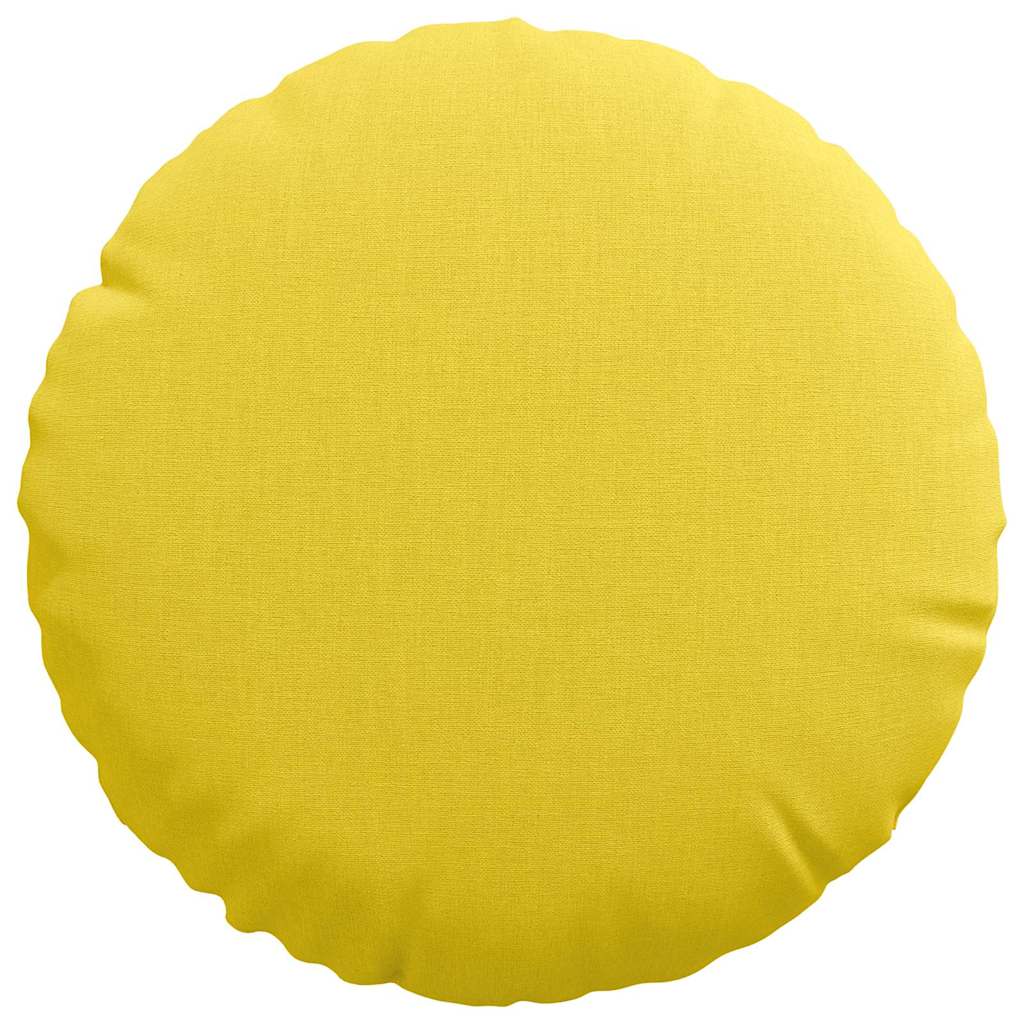 Sitzkissen 2 pcs Helles Gelb Ø30 x 13 cm Stoff
