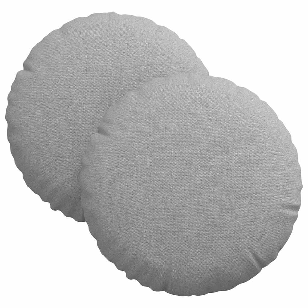 Sitzkissen 2 pcs Wolkengrau Ø30 x 13 cm Stoff