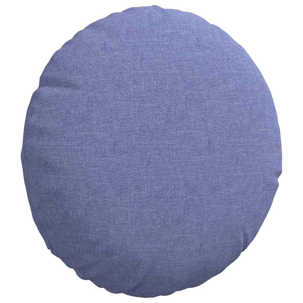 Sitzkissen 2 pcs Jeans blau Ø30 x 13 cm Stoff