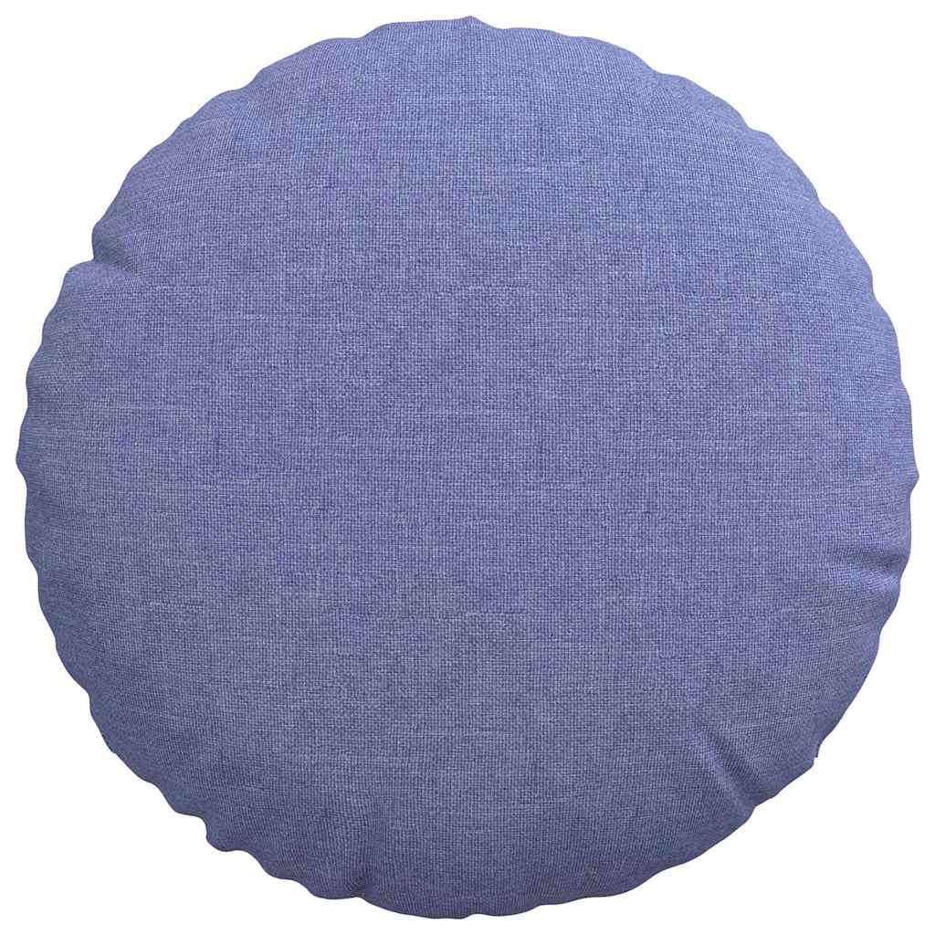Sitzkissen 2 pcs Jeans blau Ø30 x 13 cm Stoff