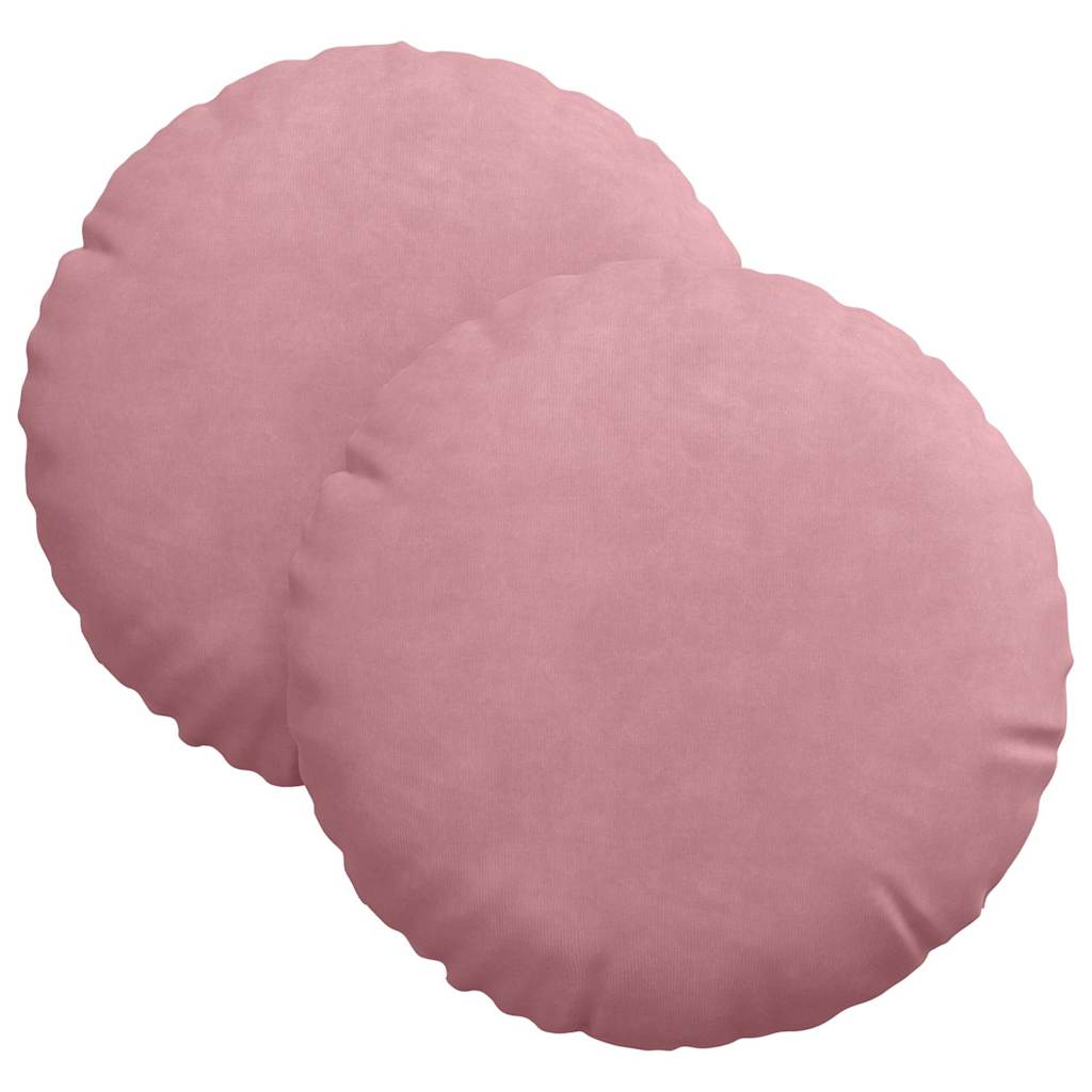 Sitzkissen 2 pcs Rosa Ø30 x 13 cm Samt