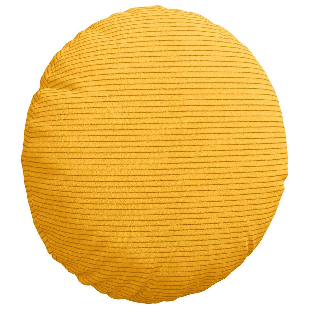 Sitzkissen 2 pcs Helles Gelb Ø30 x 13 cm Cordstoff