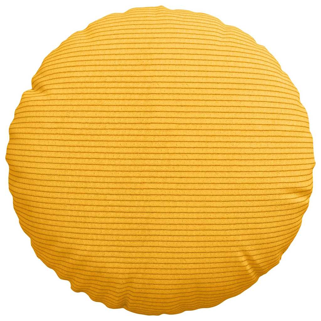 Sitzkissen 2 pcs Helles Gelb Ø30 x 13 cm Cordstoff