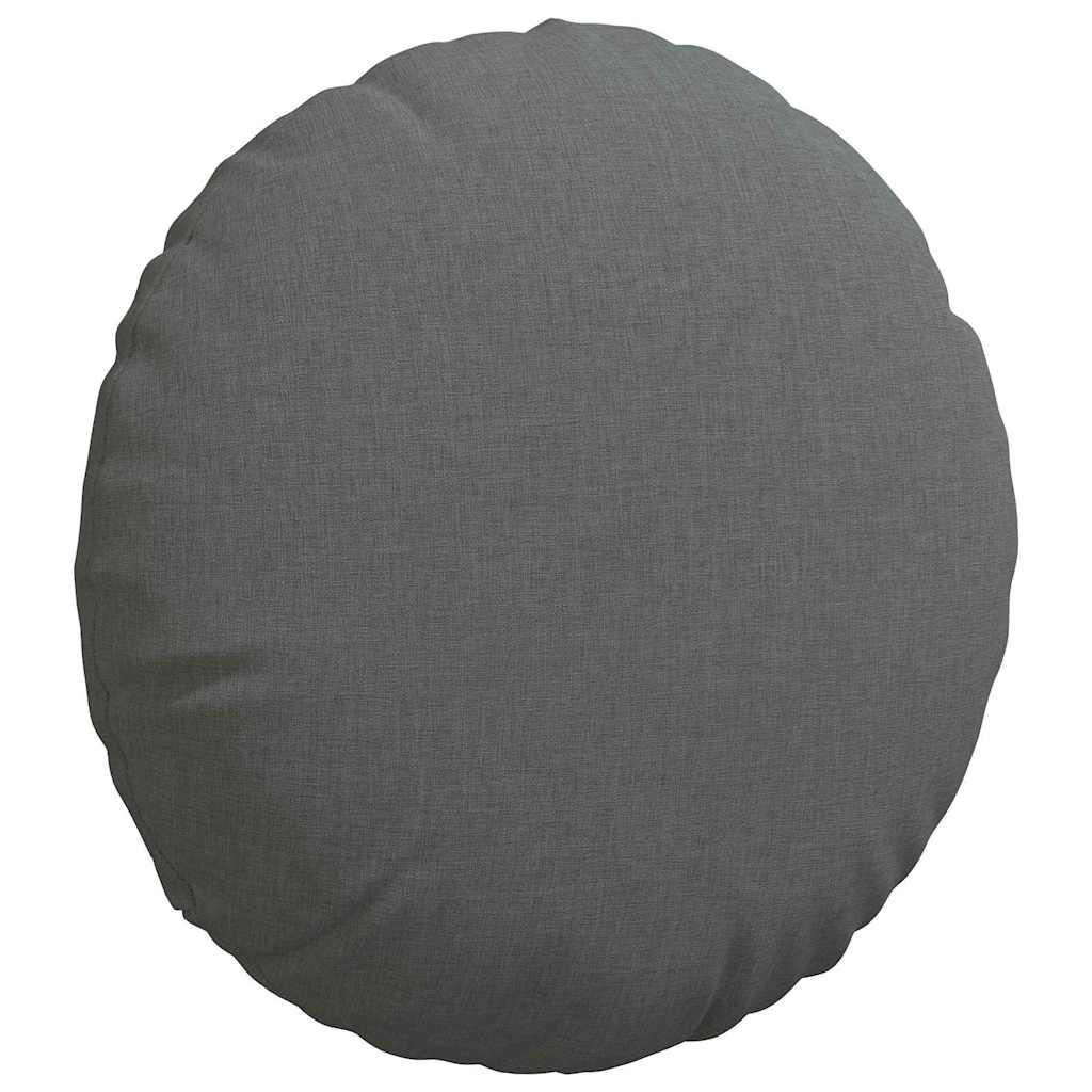 Sitzkissen 2 pcs Dunkelgrau Ø40 x 13 cm Stoff