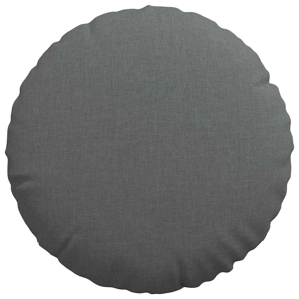 Sitzkissen 2 pcs Dunkelgrau Ø40 x 13 cm Stoff